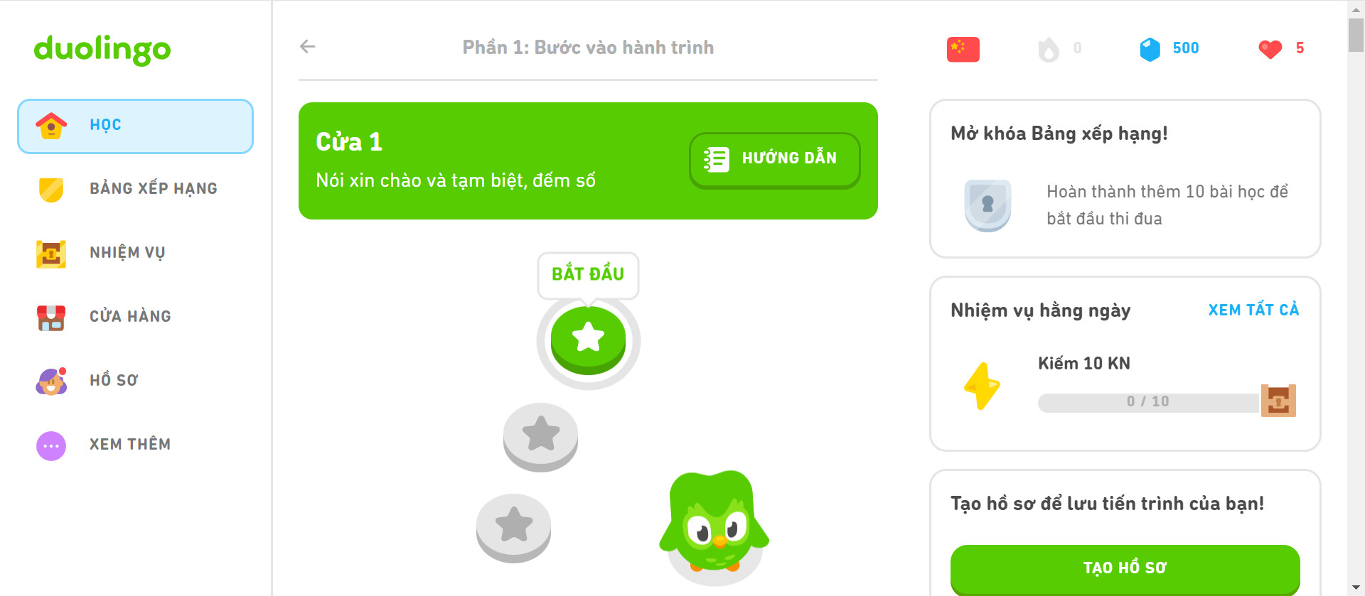 web học tiếng trung online Duolingo