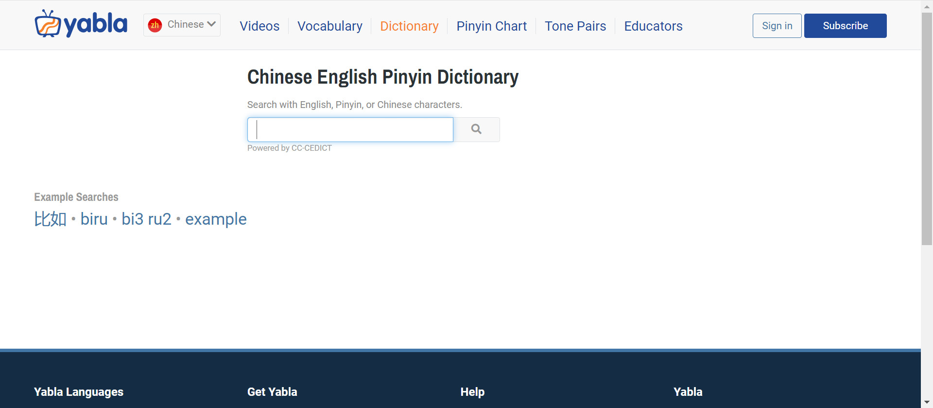 web học tiếng trung Yabla Chinese