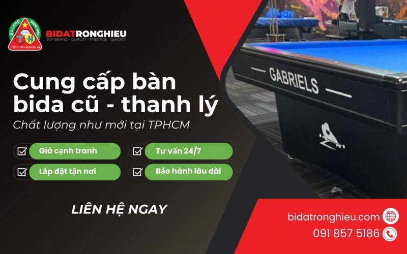 Đơn vị kinh doanh bàn bida cũ Bida Trọng Hiếu